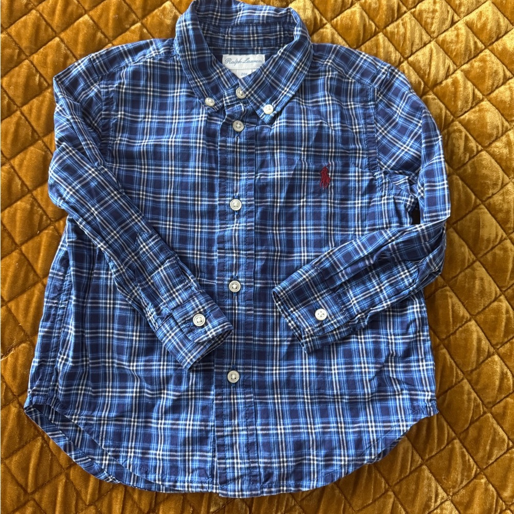 Ralph Lauren Blue and Red Button Down Shirt